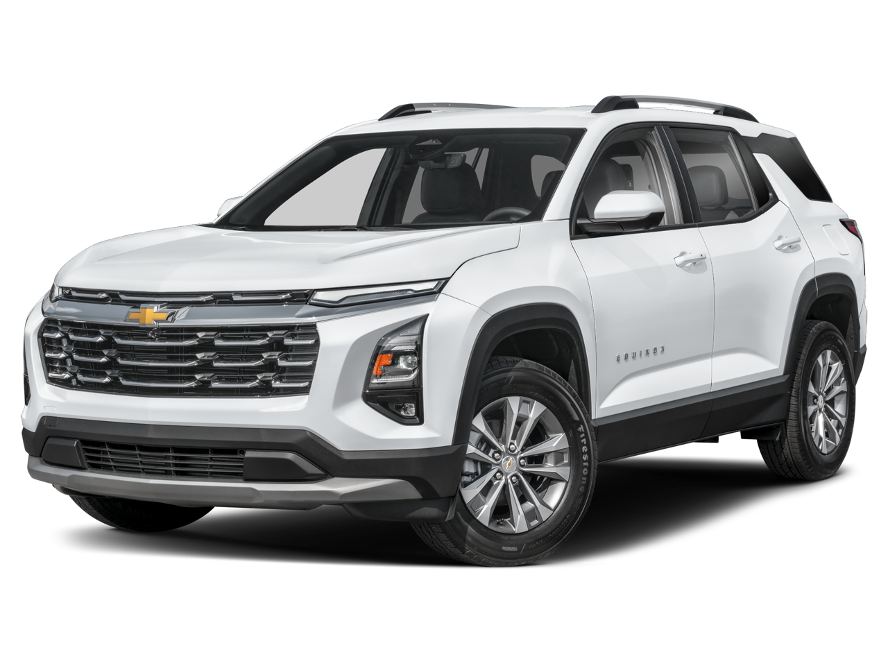 2025 Chevrolet Equinox AWD LT in Summit White — front three-quarter view