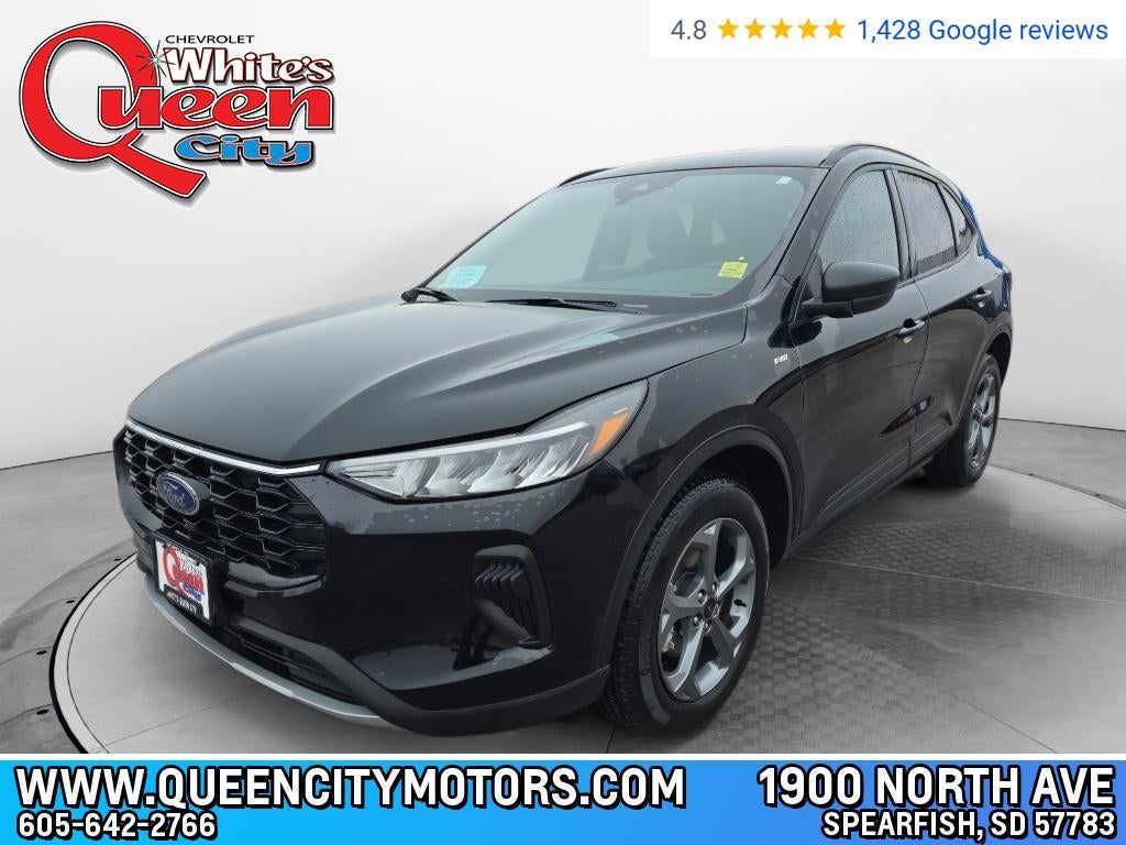 2025 Ford Escape ST-Line in Black — front three-quarter view