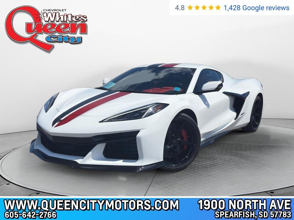2026 Chevrolet Corvette E-Ray 3LZ in Arctic White — front three-quarter view