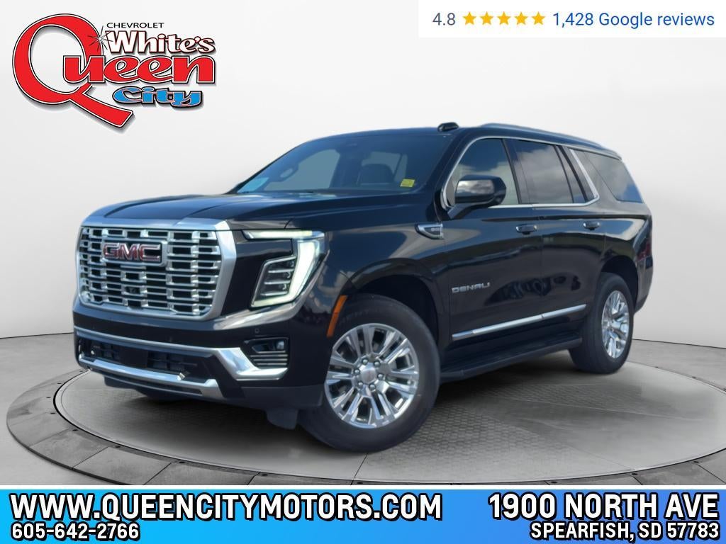 2025 GMC Yukon Denali in Onyx Black — front three-quarter view