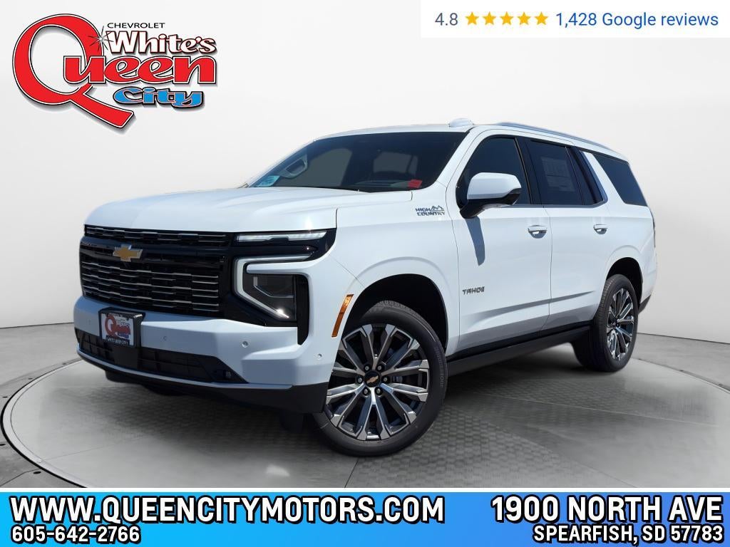 2026 Chevrolet Tahoe High Country in Polar White Tricoat — front three-quarter view